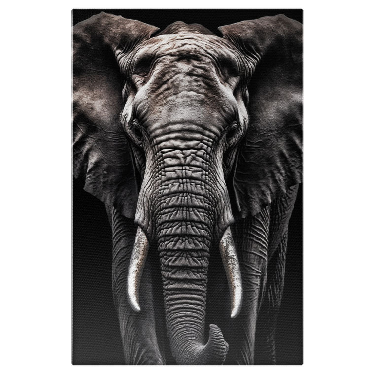 Animale - Tablou Canvas:  Fotografie cu un elefant - dramatic tristete Pictura Digitala 40x25CM