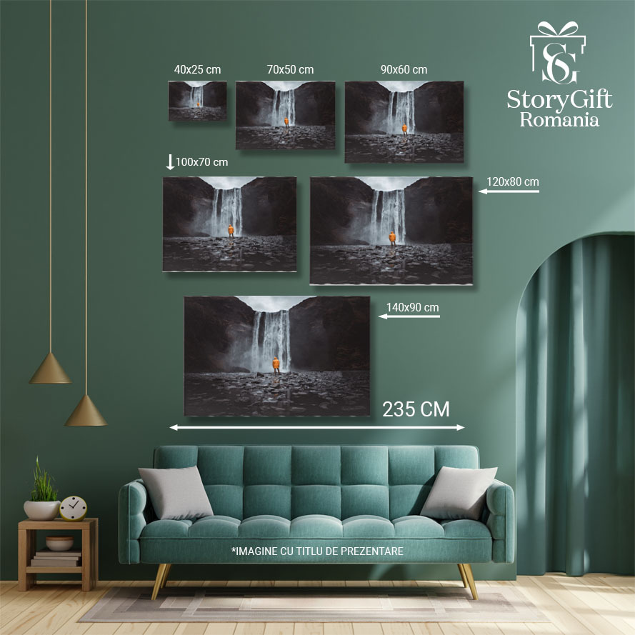 Tablou Canvas Cascada si minunile islandeze, Frumusetea Naturii, aventura, natura, peisaj 2467 40x25CM [4]