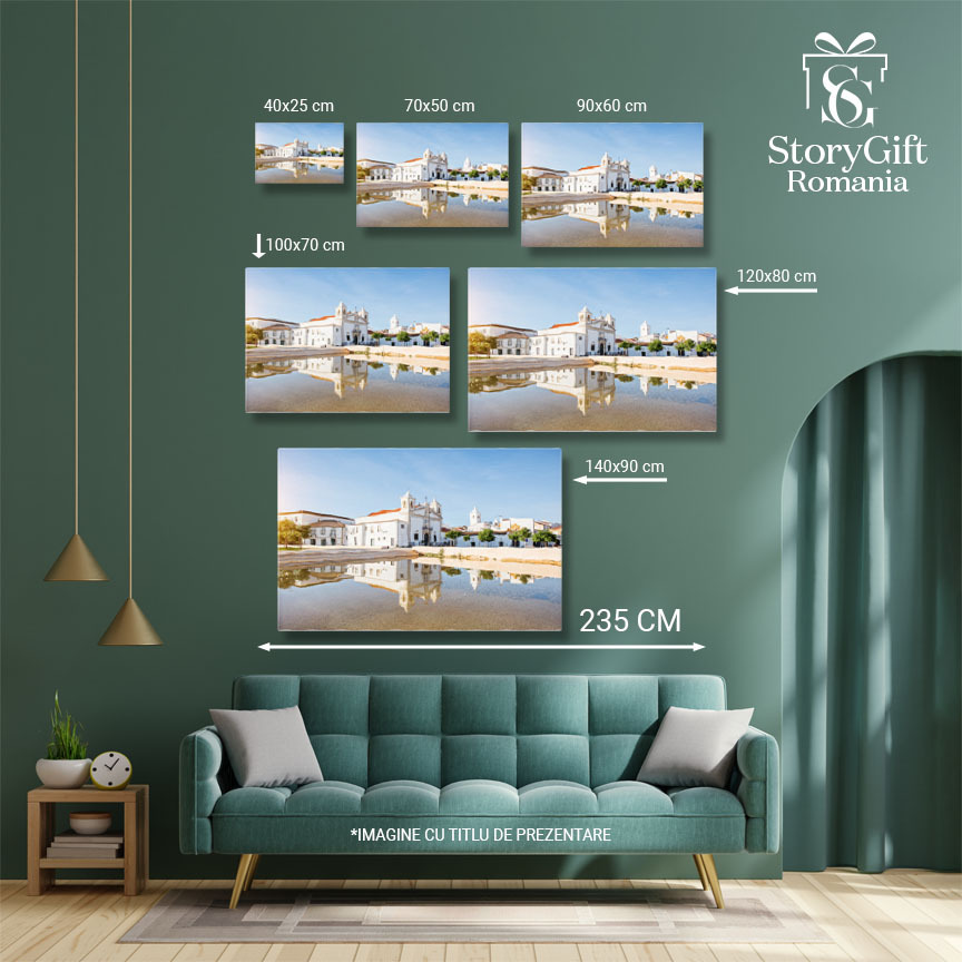 Tablou Canvas Staunea Veche Lagos din Portugalia, Algarve, oras, biserica, alb, vechi, cladire, calatorie 2639 40x25CM [4]