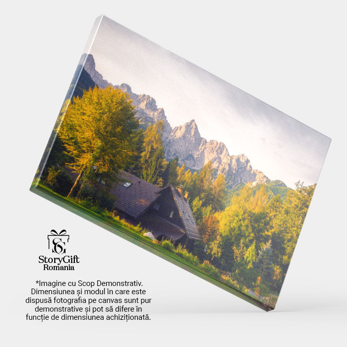 Tablou Canvas Peisaj cu Varfuri de Munte si Foliage Colorat, Europa, Calatorie, Parc, Roca 2711 40x25CM [3]