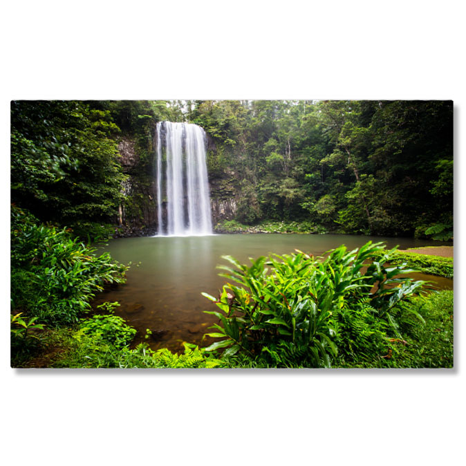 Apă & Natură - Tablou Canvas Cascada Queensland, Australia, Atherton, cascade, parau, peisaj, jungla, verde 3676 40x25CM