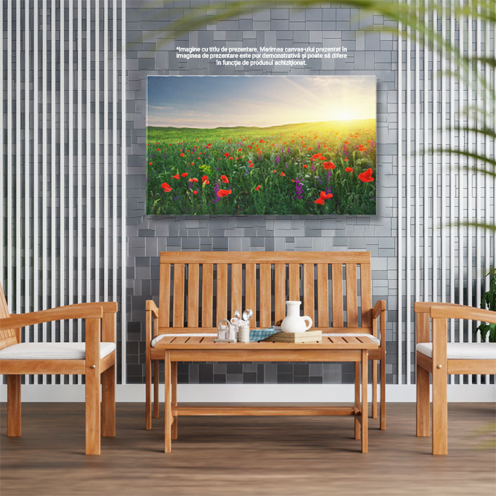 Tablou Canvas Pajiste de Primavara: Flori, Pajiste, Peisaj, Natura, Soare. 4178 40x25CM [2]