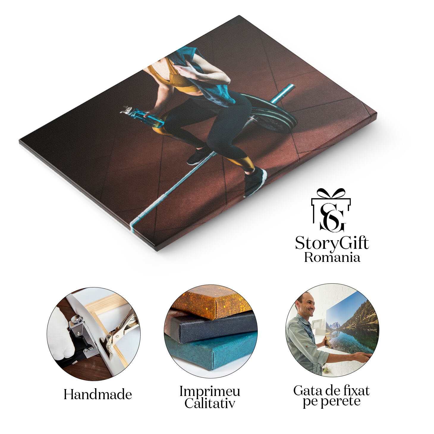 Tablou Canvas - Pausa de hidratare in timpul antrenamentului intens - athletic, drink, cropped image 40x25CM [1]