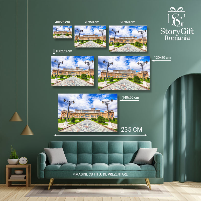 Tablou Canvas: Perspective Asupra Bucurestiului - Arhitectura, Capitala, Centru, Urban 40x25CM [4]