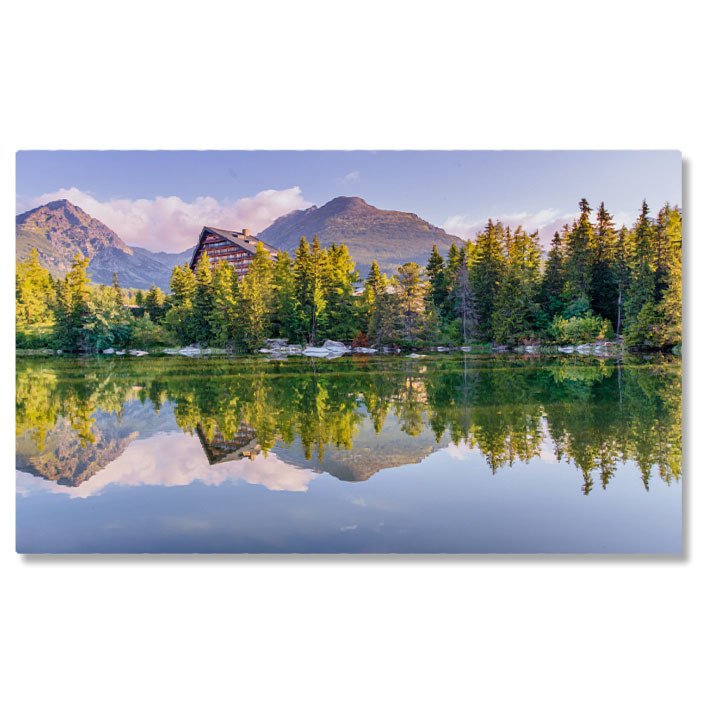 Apă & Natură - Tablou Canvas: Rasarit de Soare in Mijlocul Naturii, Peisaj Linistit in Slovacia 40x25CM