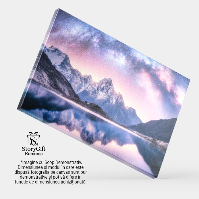 Tablou Canvas: Prin Lumea Cosmica a Steliselor - Sub Cerul instelat 40x25CM [3]