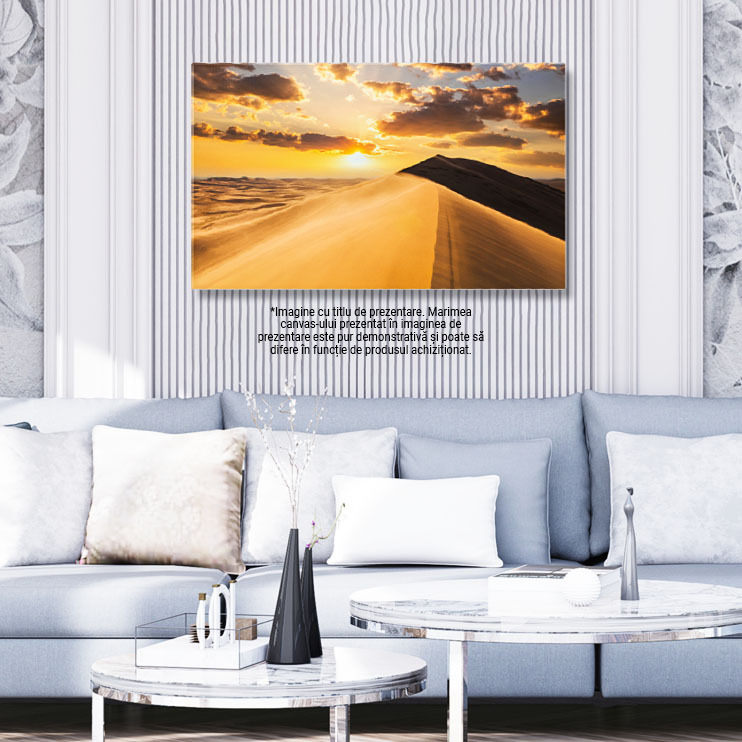 Tablou Canvas: Desertul Sahara - Culori de Soare in Dune 40x25CM [2]
