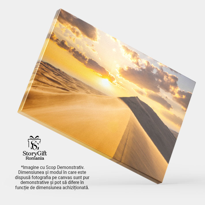 Tablou Canvas: Desertul Sahara - Culori de Soare in Dune 40x25CM [3]