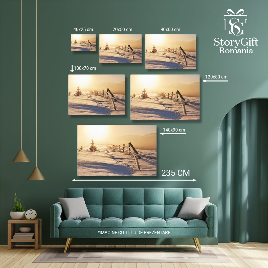 Tablou Canvas: Peisaj de Iarna in Alpii Austrieci 40x25CM [4]