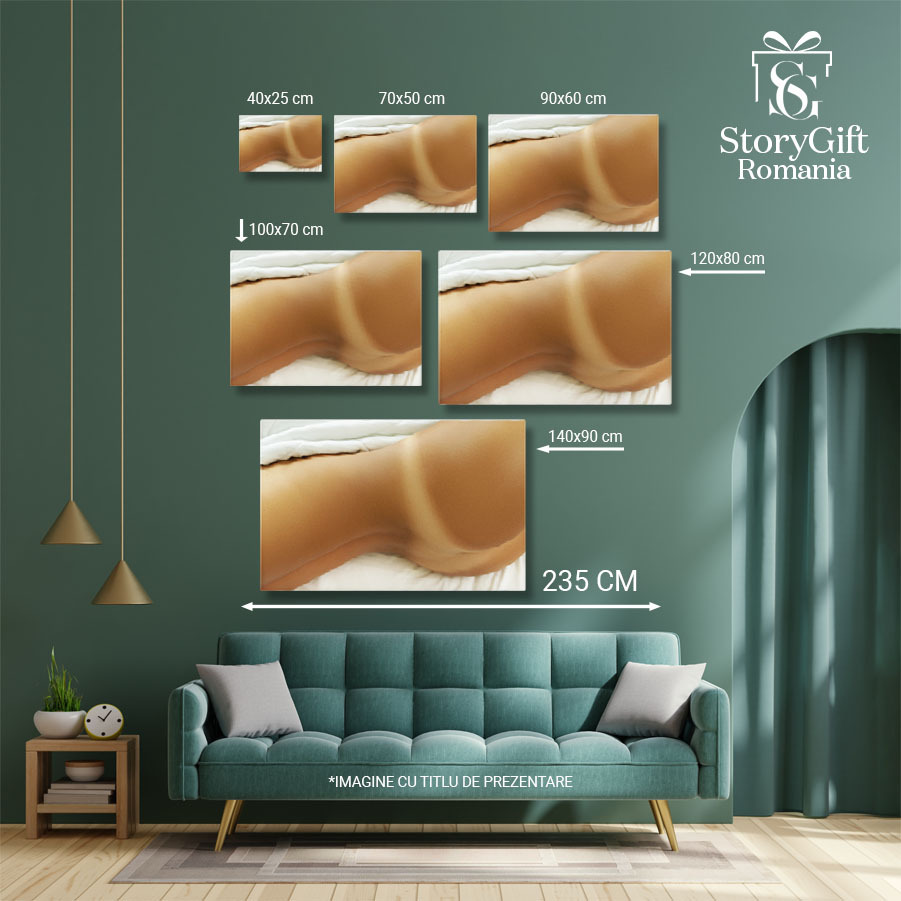 Tablou Canvas: Frumusetea Pielii - Detaliu Femeiesc in Dormitor, Senzualitate si Eleganta 40x25CM [4]