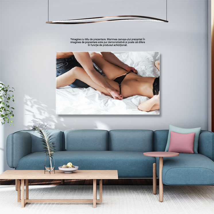 Tablou Canvas - Senzualitate in BDSM: Eleganta in Lenjerie si Catuse 40x25CM [2]