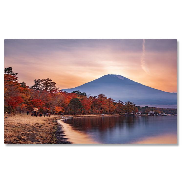 Apă & Natură - Tablou Canvas - Toamna pe muntele Fuji: dawn, landscape, Japanese, morning 40x25CM
