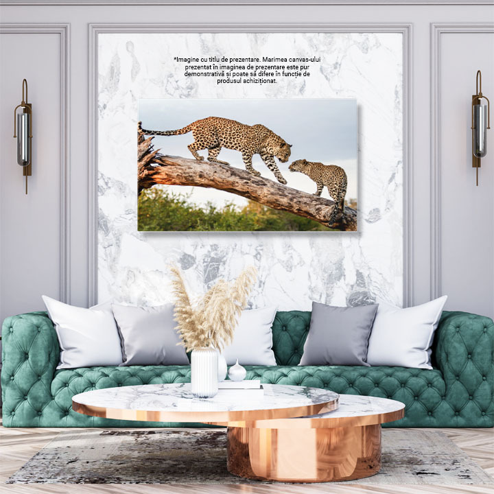 Tablou Canvas: 2 Feline, Mama si Puiul 40x25CM [2]