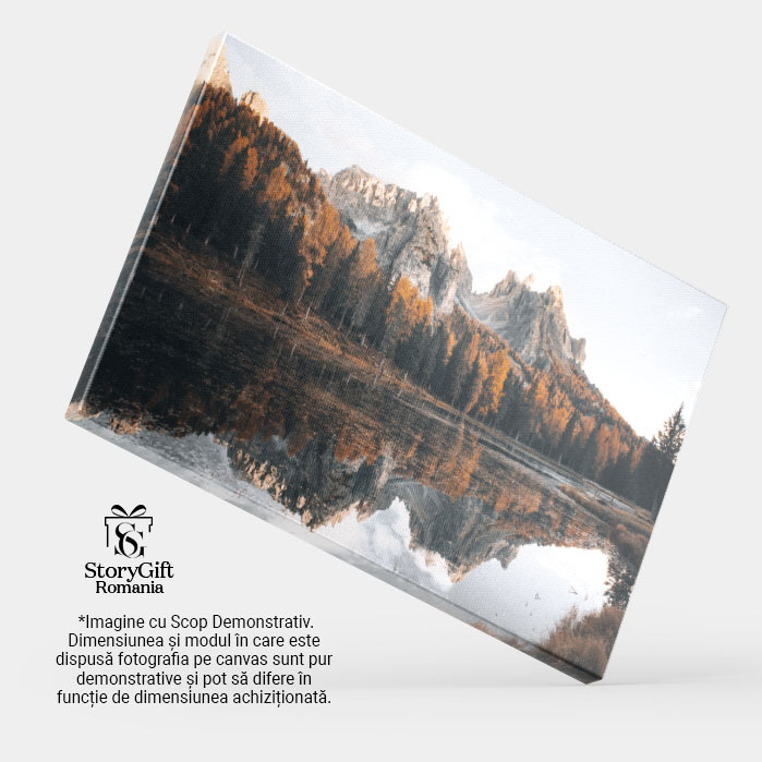 Tablou Canvas: Peisaj Montan - Toamna in Dolomiti 40x25CM [3]