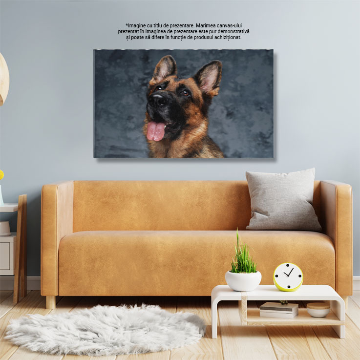 Tablou Canvas Ciobanesc German - Gardian Cu Privire Vigilenta 40x25CM [2]