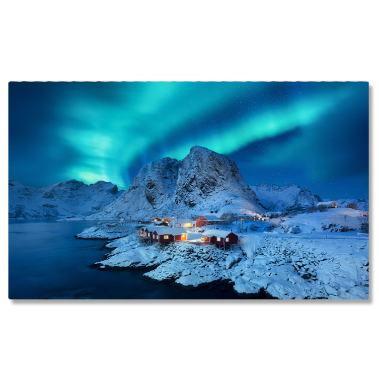 Aurora Boreală - Tablou Canvas Aurlandsfjellet, Norvegia Masina SUV Parcata langa Aurlandsfjellet Munte, Tur, Peisaj, Aventura, Calatorie 563 40x25CM