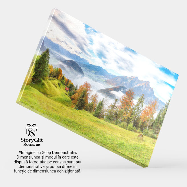 Tablou Canvas Toamna Uimitoare in Suburbia Stansstad, Elvetia Elvetia, toamna, lac, padure, natura. 950 40x25CM [3]