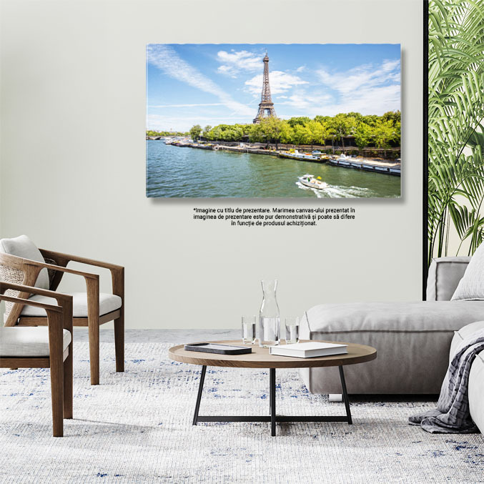 Tablou Canvas Apus de Soare la Paris Franta, Turnul Eiffel, Vedere Urbana, Arhitectura, Peisaj Urban 1221 40x25CM [2]