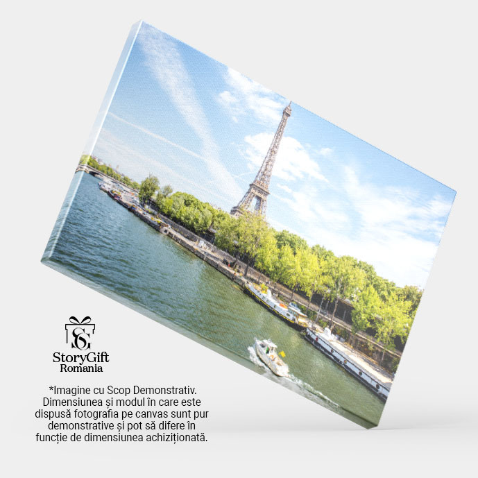 Tablou Canvas Apus de Soare la Paris Franta, Turnul Eiffel, Vedere Urbana, Arhitectura, Peisaj Urban 1221 40x25CM [3]