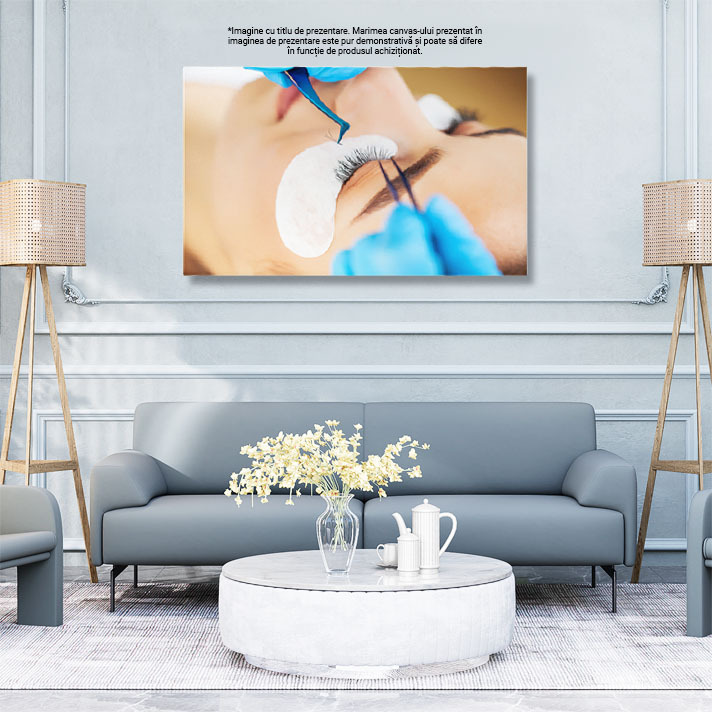 Tablou Canvas Specialist in Extensii de Gene Frumusete, Gene, Extensii, Machiaj, Wellness 1252 40x25CM [2]