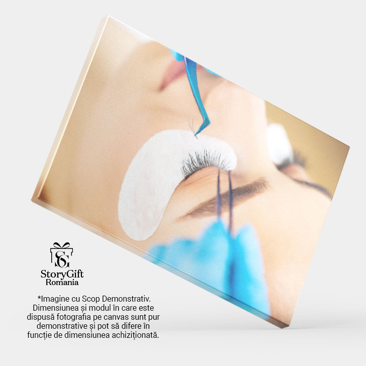 Tablou Canvas Specialist in Extensii de Gene Frumusete, Gene, Extensii, Machiaj, Wellness 1252 40x25CM [3]