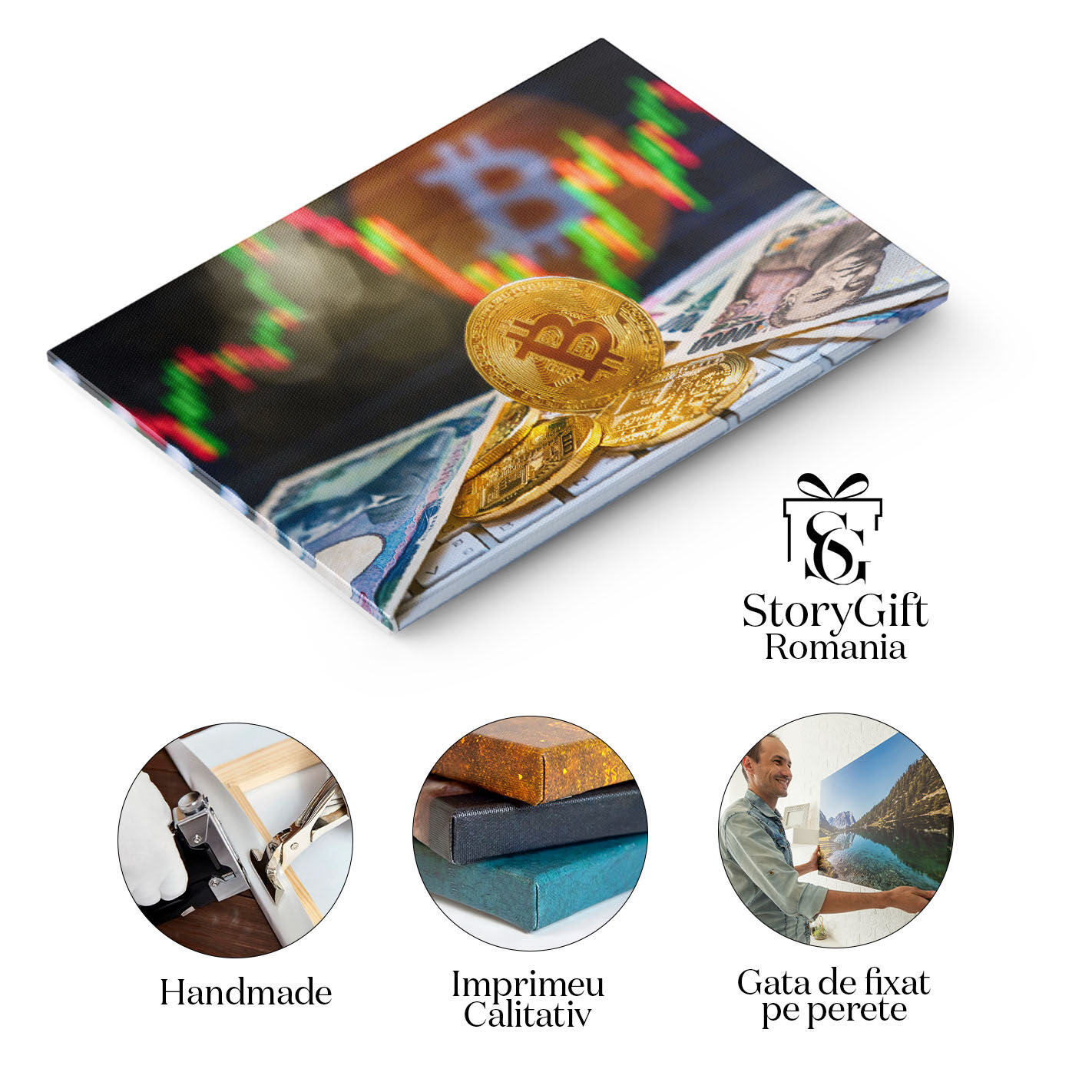 Tablou Canvas Skyline Chicago si Skyscrapere Chicago, Urban, Noapte, Skyscraper, Arhitectura, Peisaj Urban 1306 40x25CM [1]