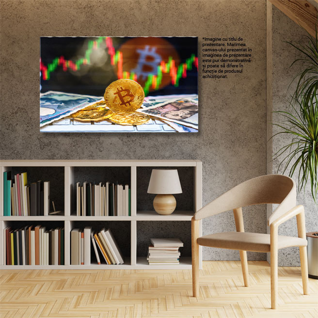 Tablou Canvas Skyline Chicago si Skyscrapere Chicago, Urban, Noapte, Skyscraper, Arhitectura, Peisaj Urban 1306 40x25CM [2]