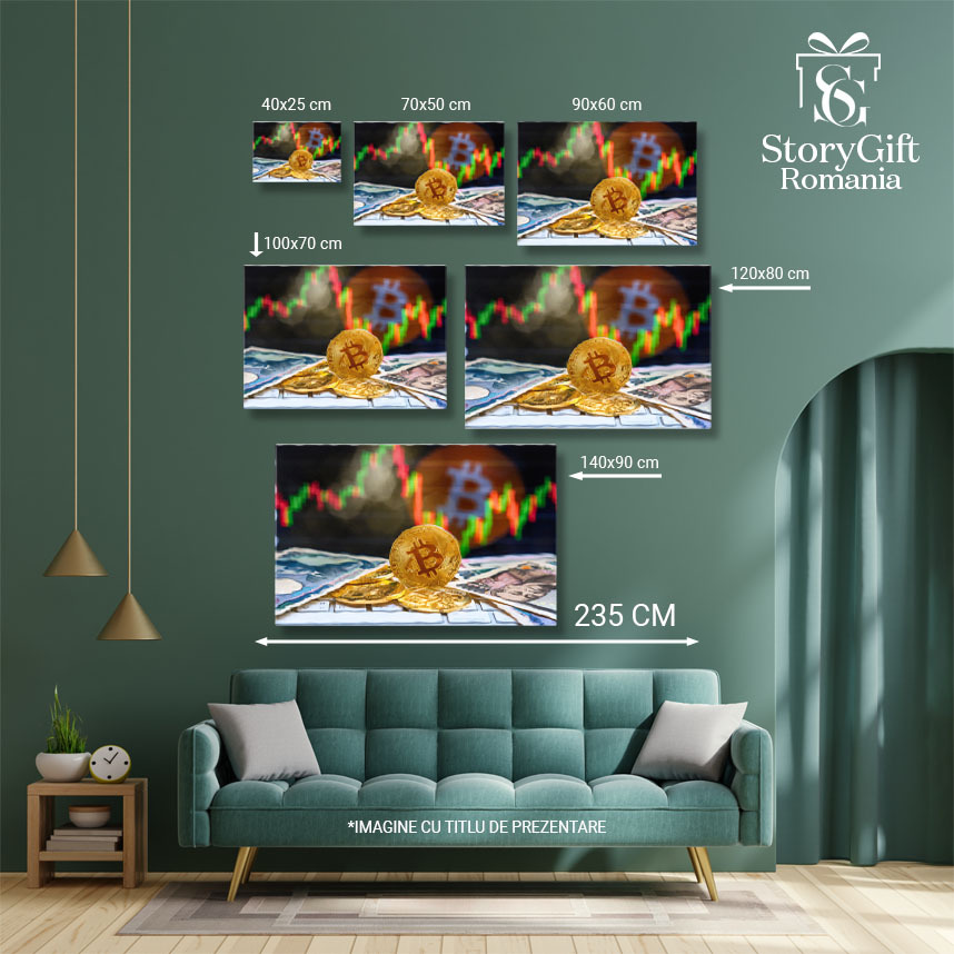 Tablou Canvas Skyline Chicago si Skyscrapere Chicago, Urban, Noapte, Skyscraper, Arhitectura, Peisaj Urban 1306 40x25CM [4]