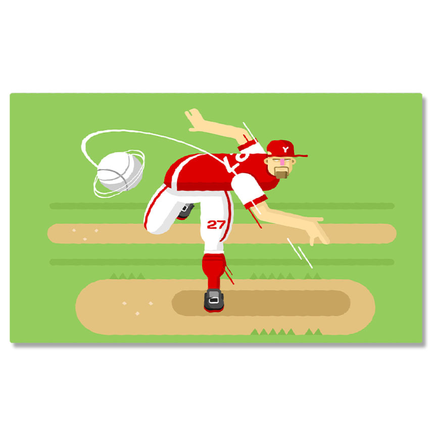 Sport - Tablou Canvas Pasionat de Sport , Jucator de Ruigby in Echipament Alb-Rosu cu Sapca Aruncand o Minge Alba 40x25CM