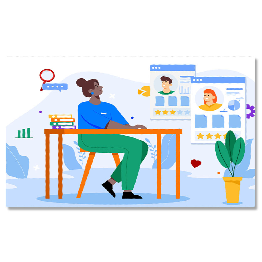 Diverse - Tablou Canvas Selectarea Angajatilor in Functie de Recenziile Oferite de Clienti si de Realizarile Efectuate 40x25CM