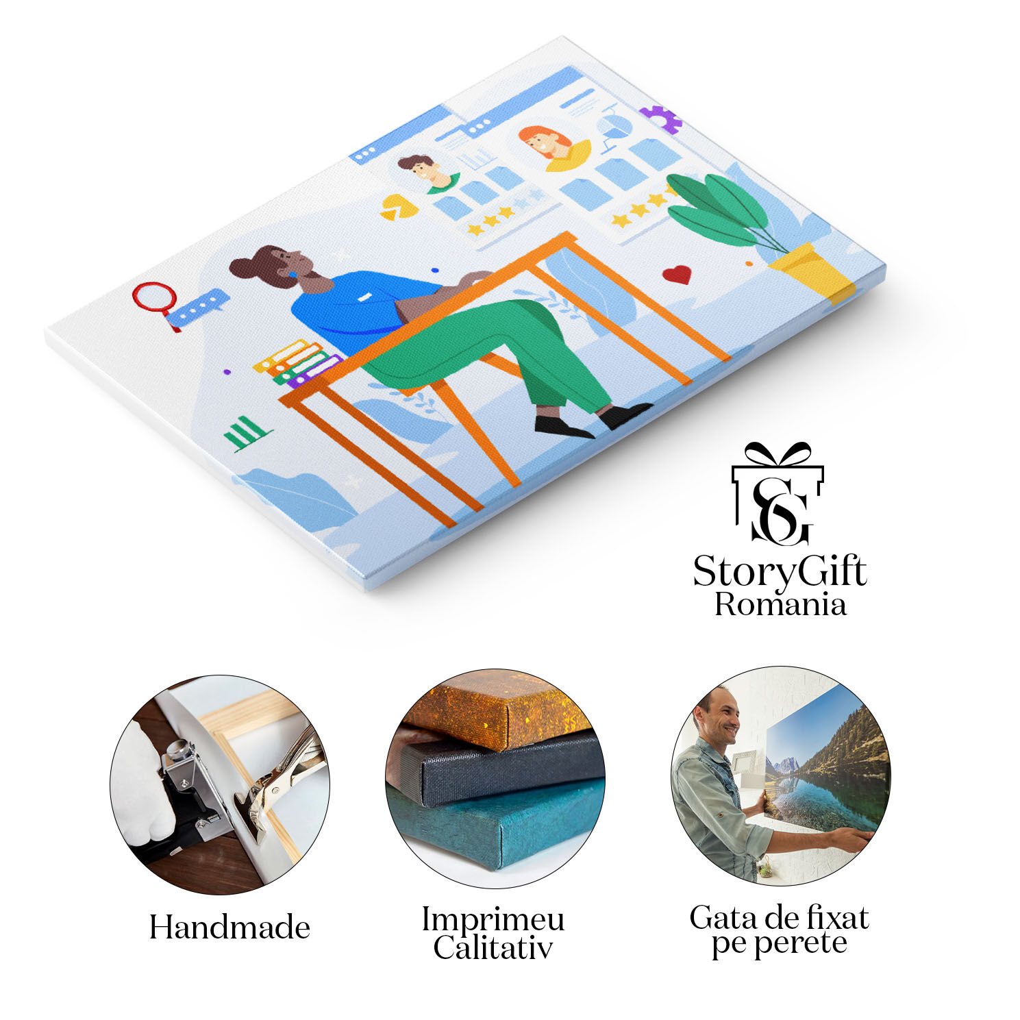 Tablou Canvas Selectarea Angajatilor in Functie de Recenziile Oferite de Clienti si de Realizarile Efectuate 40x25CM [1]