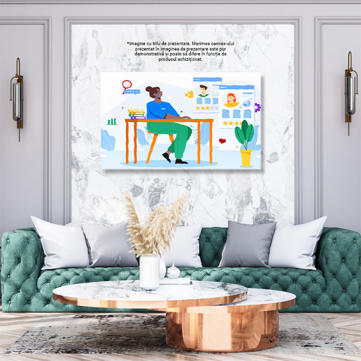 Tablou Canvas Selectarea Angajatilor in Functie de Recenziile Oferite de Clienti si de Realizarile Efectuate 40x25CM [2]