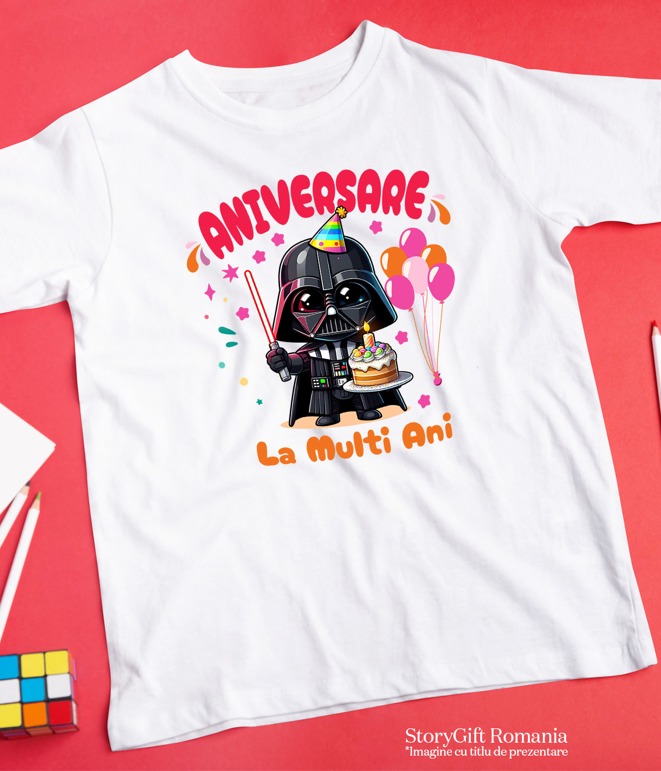 Tricou Copii cu Sarbatoreste cu Deadpool – Cadouri de Neuitat 100% Bumbac, Alb, 8 Ani [4]