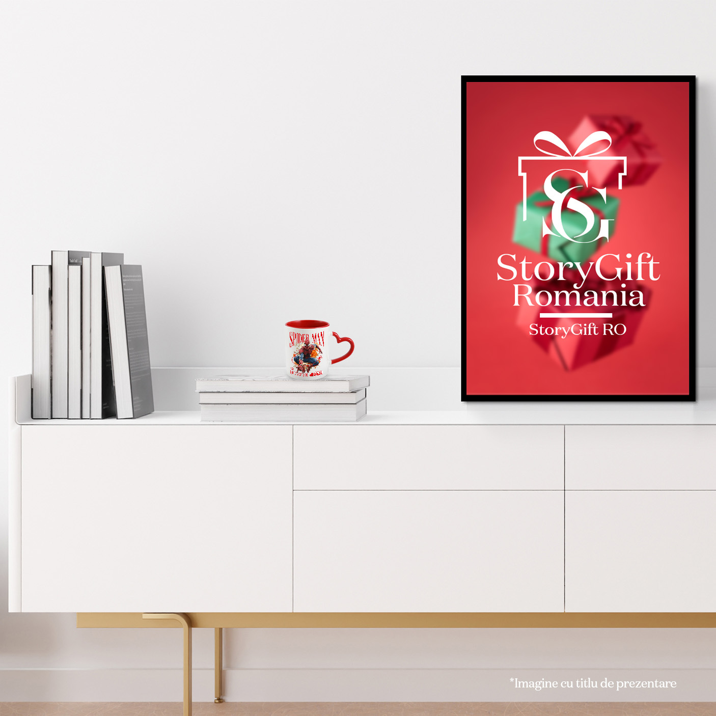 Cana Cu Spiderman si Magia Florilor Disney Ceramica, 330ML, cu Maner Inima Rosie [3]