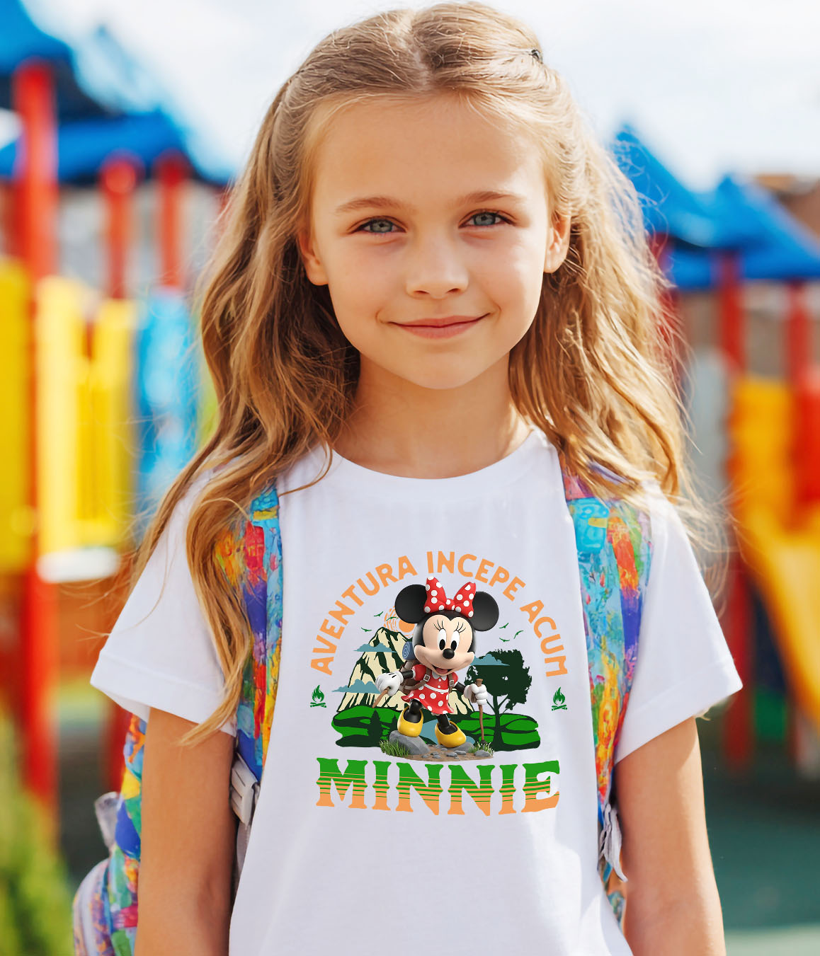 Tricou Copii cu Drumetii Disney alături de Minnie Mouse 100% Bumbac, Alb, 10 Ani [2]