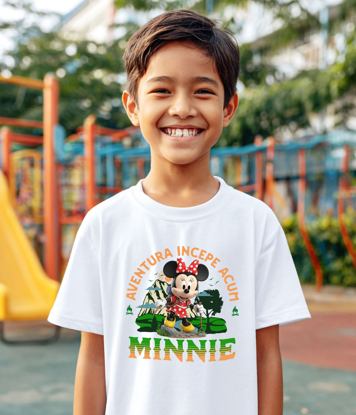 Tricou Copii cu Drumetii Disney alături de Minnie Mouse 100% Bumbac, Alb, 10 Ani [3]