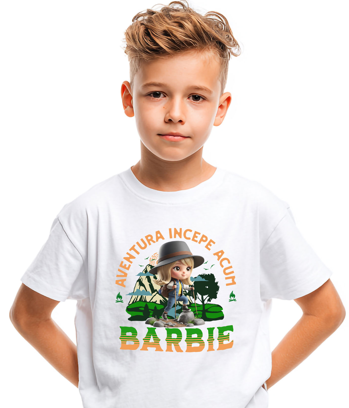 Tricou Copii cu Drumetii Disney alături de Barbie 100% Bumbac, Alb, 12 Ani [3]