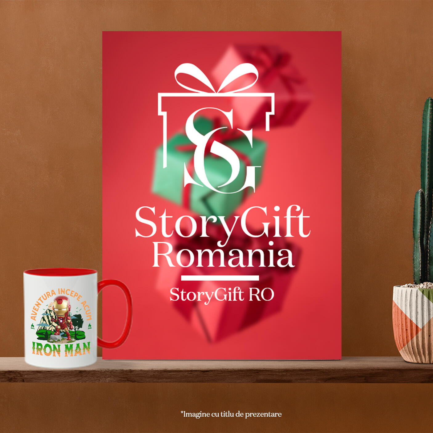 Cana Cu Aventuri în Natură cu Iron Man din Lumea Disney Ceramica, 330ML, cu Maner Rosu [3]