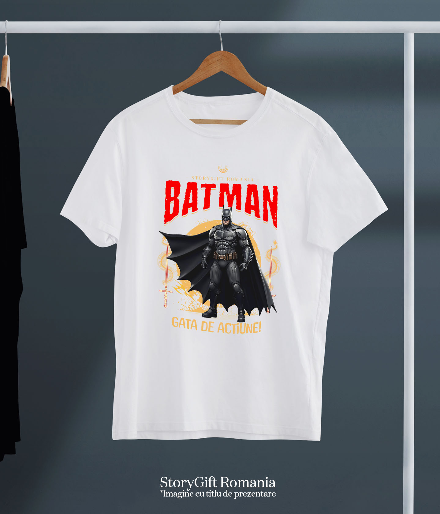 Tricou Copii cu Batman - Aventuri Întunecate și Magie Disney 100% Bumbac, Alb, 4 Ani [4]