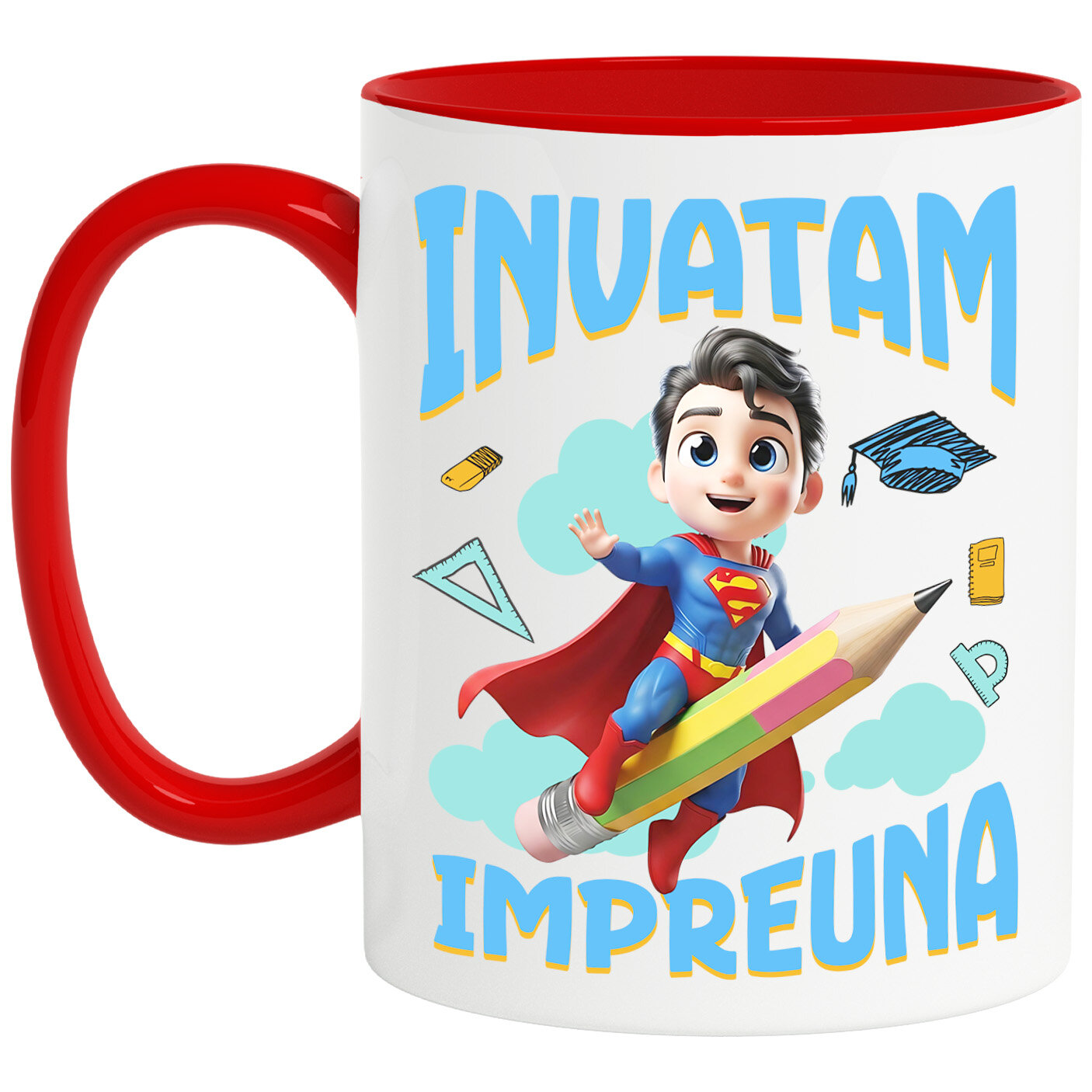 Educatie - Cana Cu Darth Vader – Distractie si Invatare cu Putere Ceramica, 330ML, cu Maner Rosu