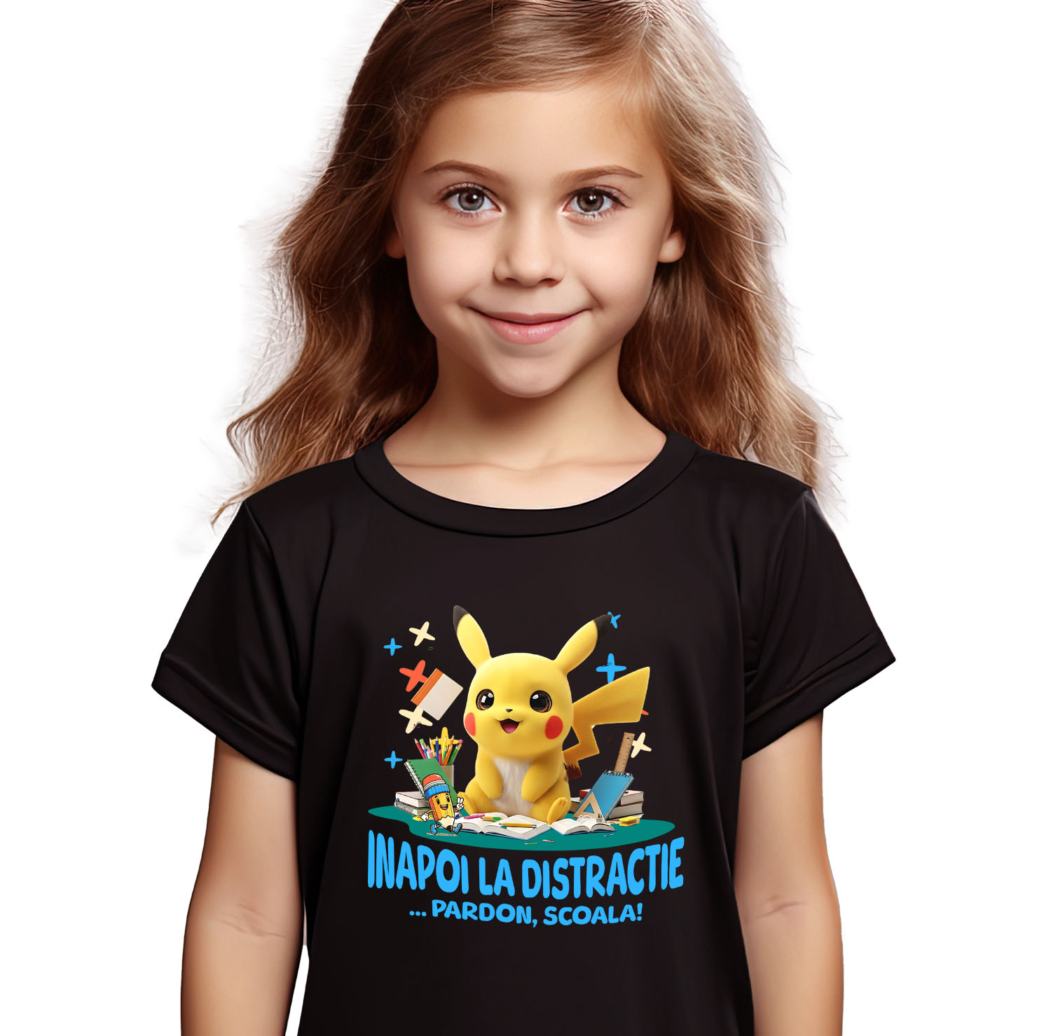 Educatie - Tricou Copii cu Minions – Scoala Devine Distractie 100% Bumbac, Negru, 4 Ani