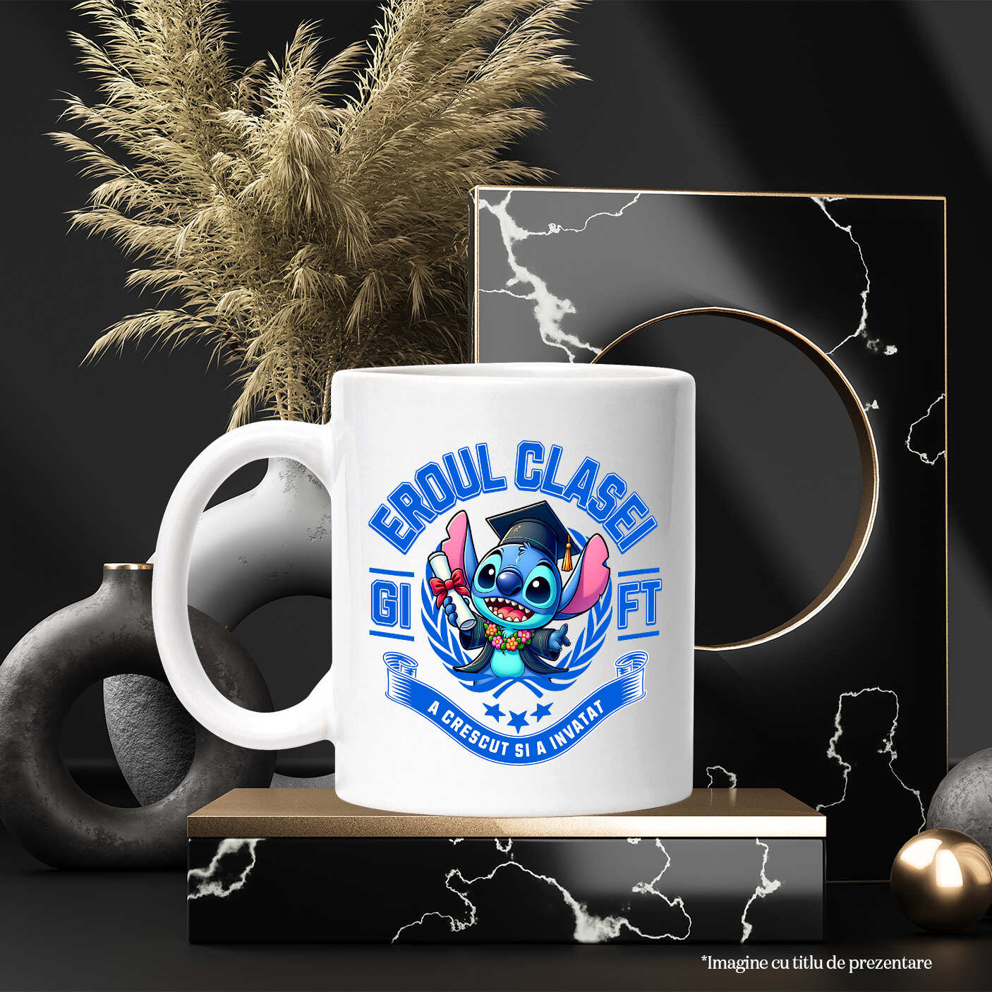 Cana Cu Stitch – Distractie Si Invatatura Ceramica, 330ML, cu Maner Alb [2]