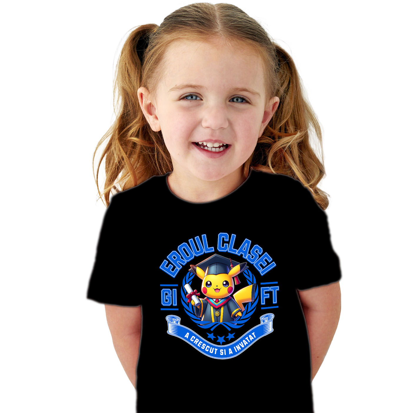 Educatie - Tricou Copii cu Pikachu – Aventuri Si Note Mari 100% Bumbac, Negru, 12 Ani