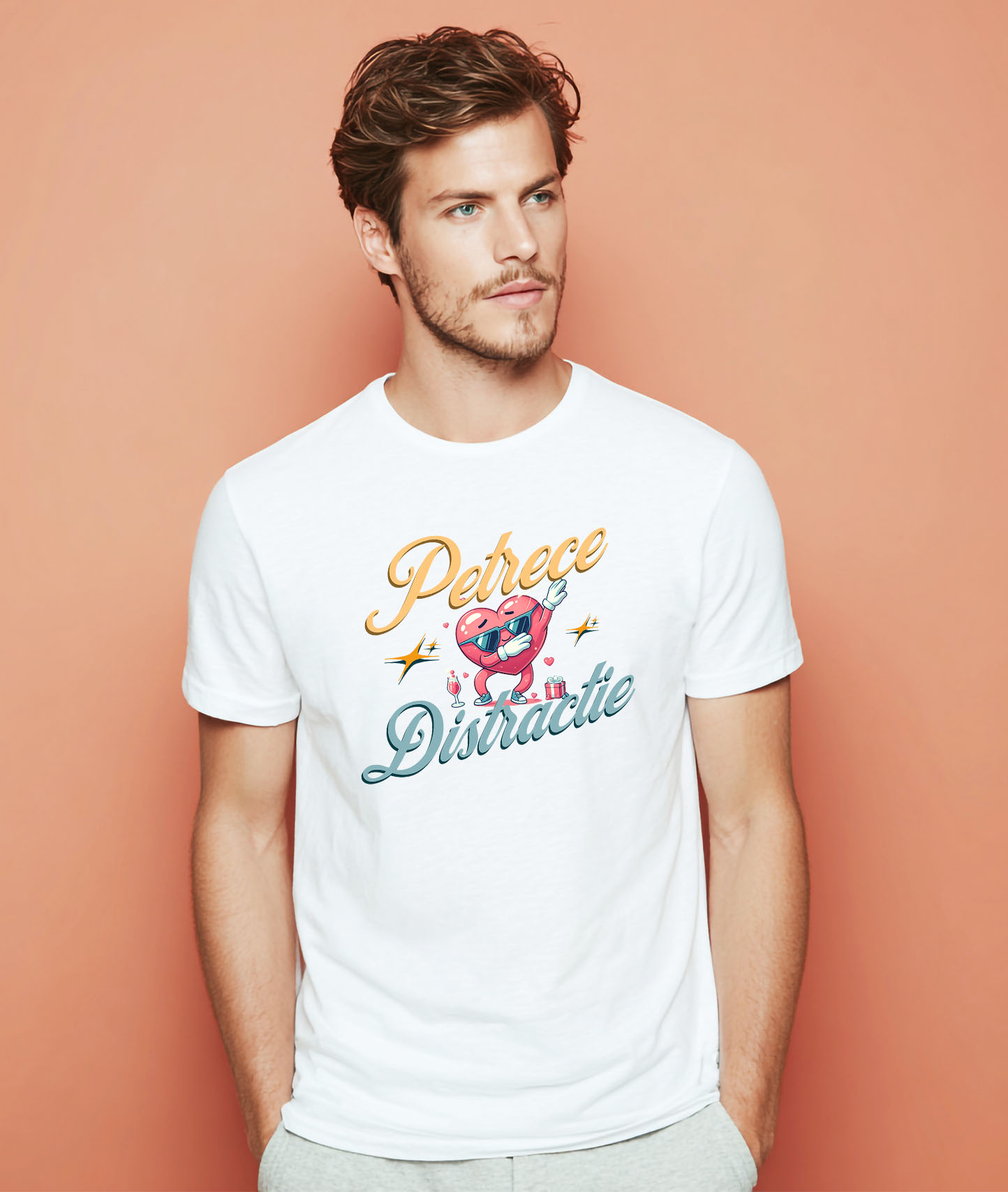 Tricou Femei, Barbati, Copii, Fata, Baiat, Unisex Personalizat Inima Cool cu Ochelari de Soare - Petrecere și Distracție pentru Toți [1]