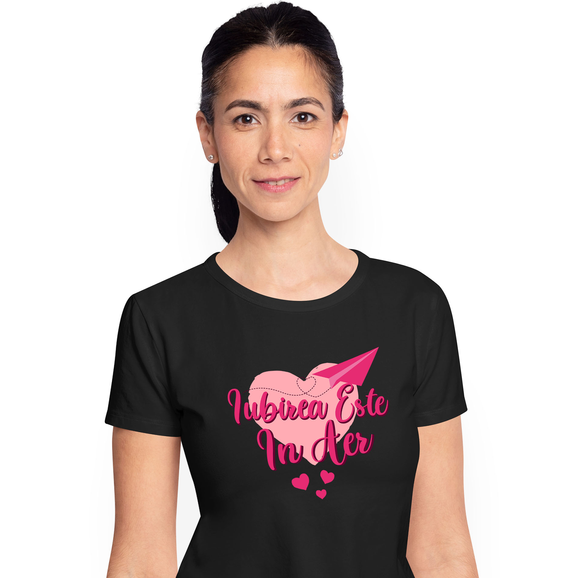 Valentine's Day - Tricou Femei, Barbati, Copii, Fata, Baiat, Unisex Personalizat Mesaj Romantic „Iubirea este în aer” – Cadou Personalizat de Valentine's Day