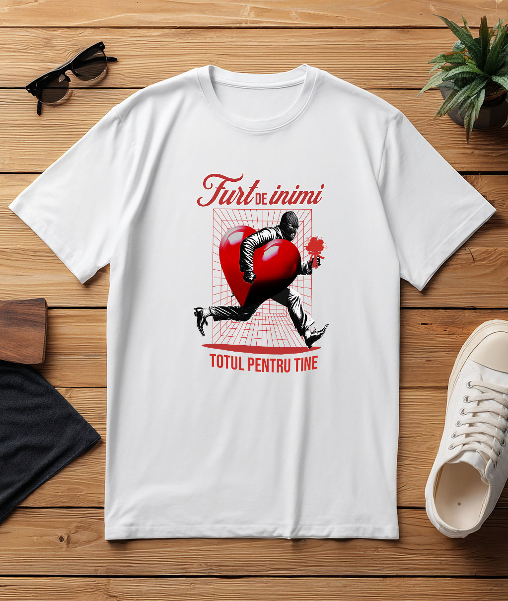 Tricou Femei, Barbati, Copii, Fata, Baiat, Unisex Personalizat „Hot De Inimi Cu Buchet De Flori - Cadou Personalizat „Totul pentru Tine” pentru Familie, Copii și Prieteni de Valentine's Day” [2]