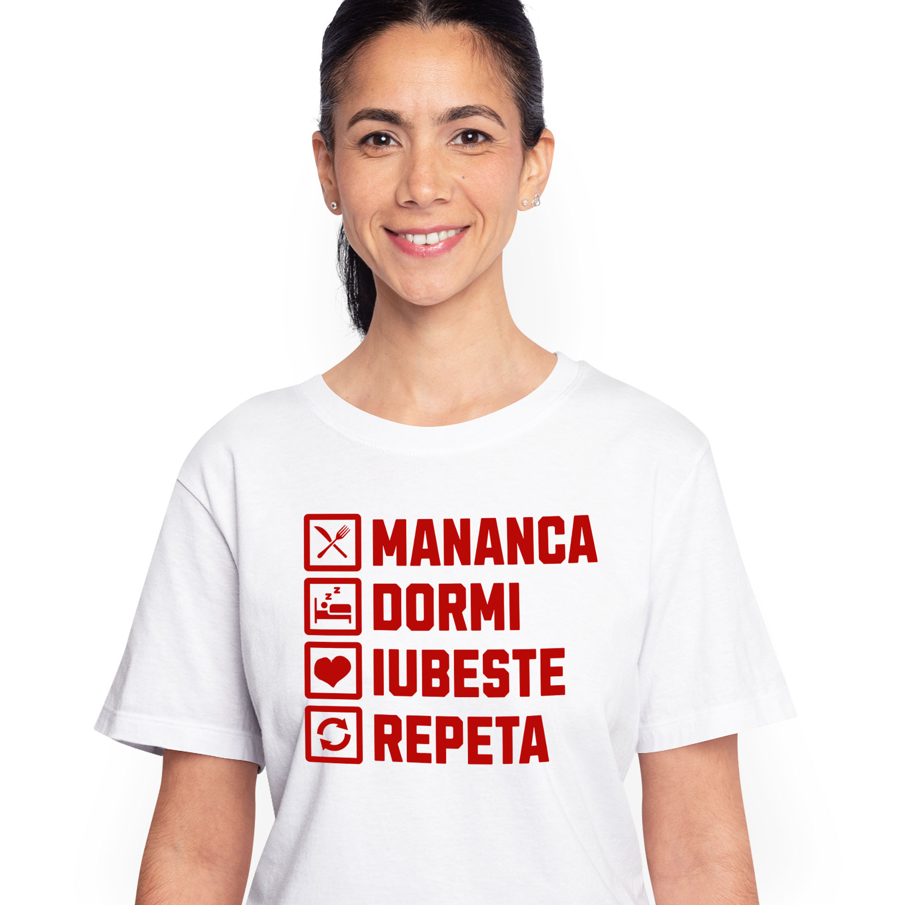 Tricou Femei, Barbati, Copii, Fata, Baiat, Unisex Personalizat „Rutina Zilnică de Dragoste - Cadou Amuzant și Personalizat pentru Iubita, Familie și Prieteni de Valentine's Day”