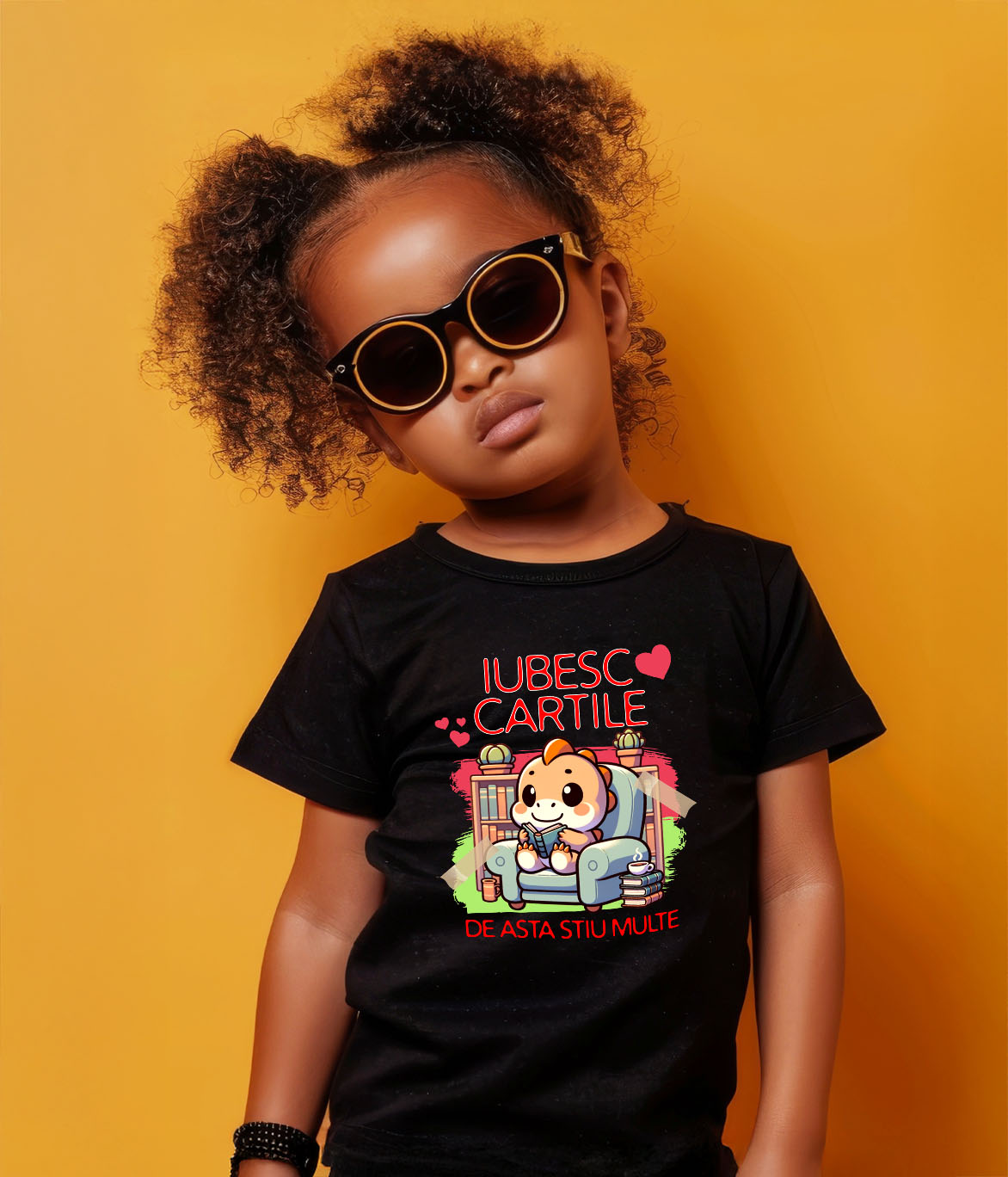 Tricou Femei, Barbati, Copii, Fata, Baiat, Unisex Personalizat Tricou Personalizat Dinozaur - "Iubesc Cărțile, De Asta Știu Multe" | Cadou pentru Cititori și Iubitori de Educație [3]