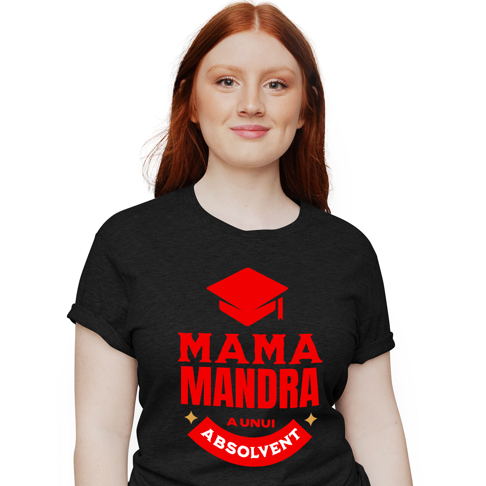 Educatie - Tricou Femei, Barbati, Copii, Fata, Baiat, Unisex Personalizat Toca Absolvire - Mama Mândră de Un Absolvent | Cadou Educație și Familie