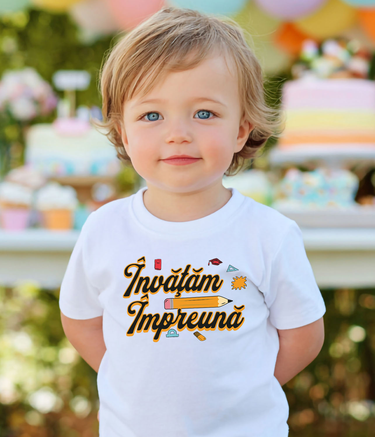 Tricou Femei, Barbati, Copii, Fata, Baiat, Unisex Personalizat Rechizite Școlare Copii | Creion Imens și Educație Personalizată [3]